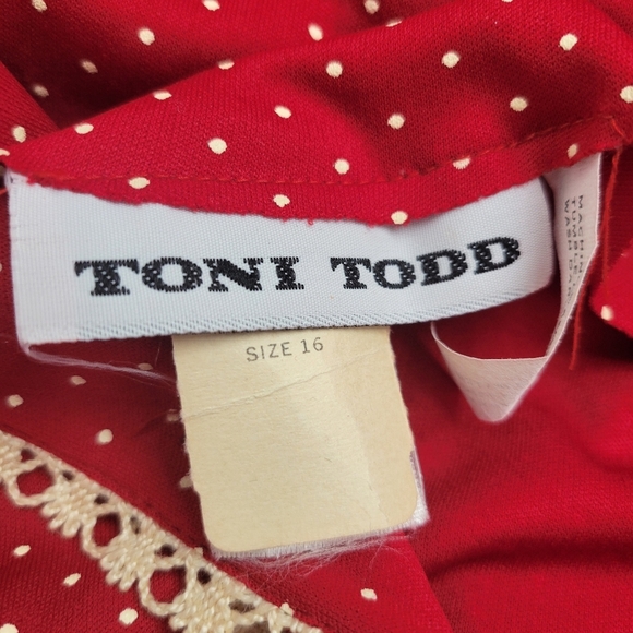 Vintage Country Swing Dress By Toni Todd • Polka-dots • Tagged Size 16 - Picture 5 of 6